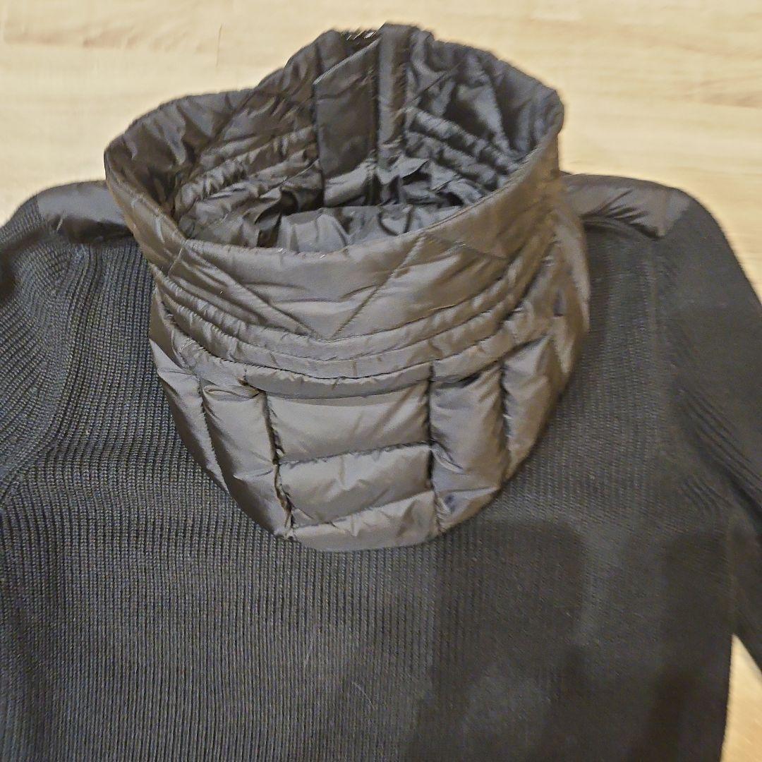 テロン⭐MONCLER ブラックダウンニット　 フード付き