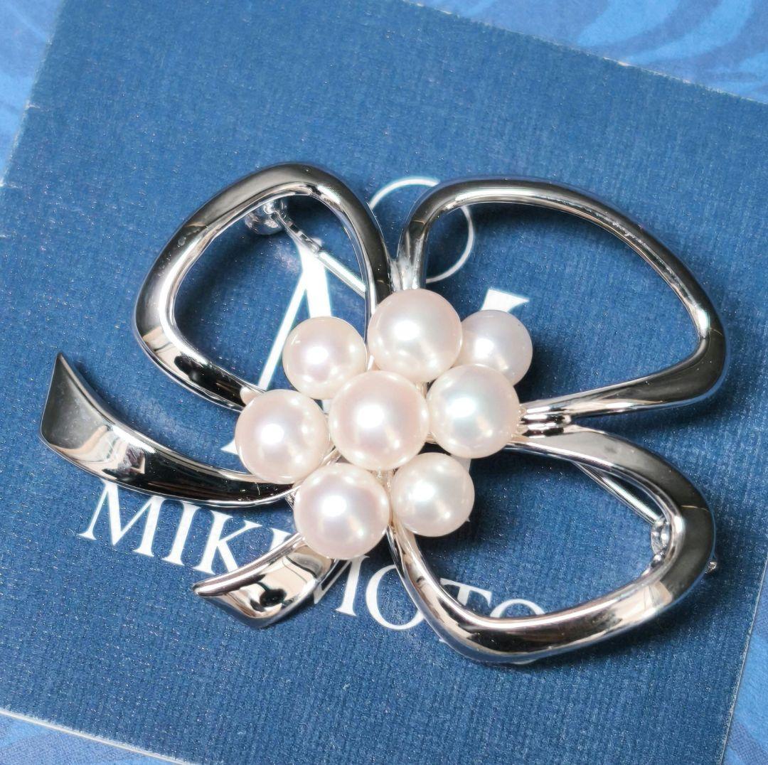 【極美品 最高級】ミキモト ブローチ パール フォーマル 8珠 皇室御用達 花束