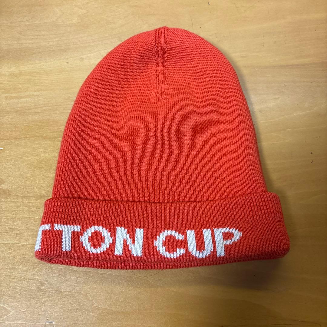 LOUIS VUITTON ルイヴィトン オレンジ ニット帽 LVCUP