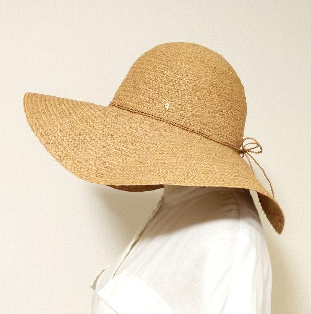 美品★ヘレンカミンスキー★Cali ラフィアハット ゴールド ビジュー レア