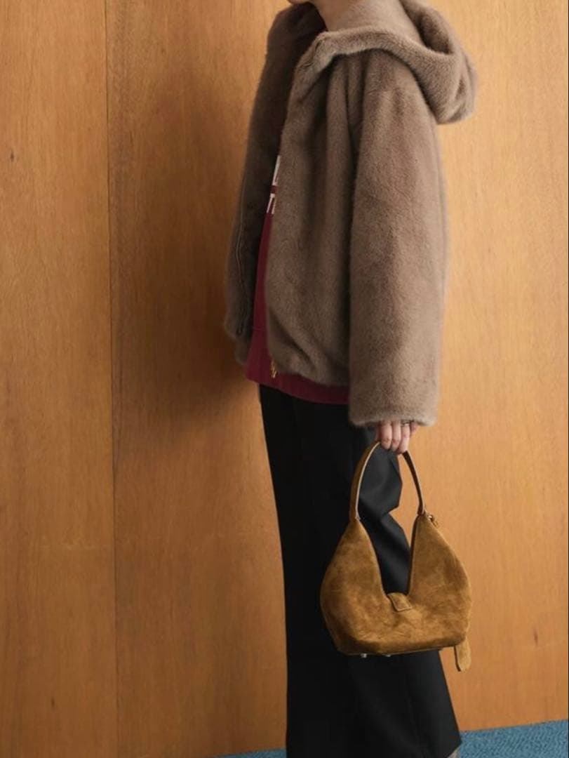 SLOBE IENA FAKEファーフードブルゾン　ベージュ　完売