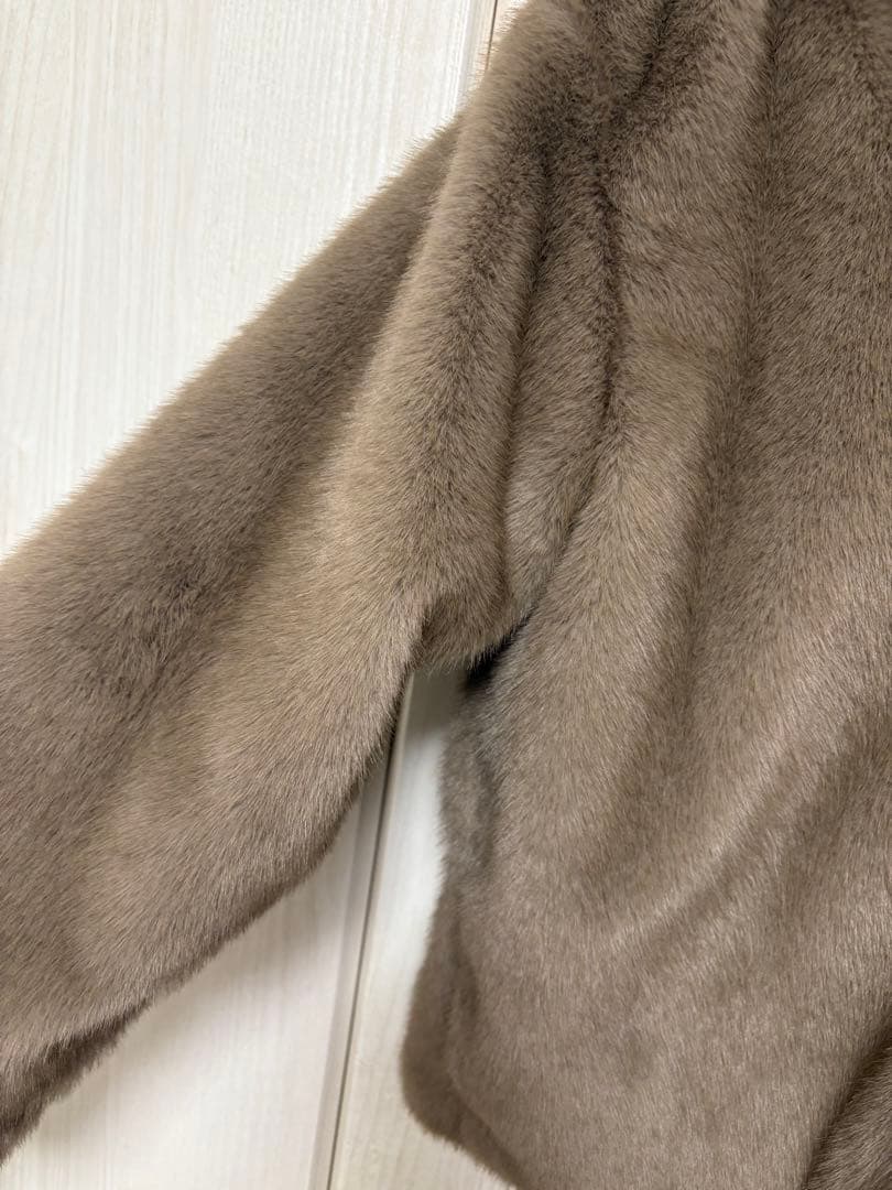 SLOBE IENA FAKEファーフードブルゾン　ベージュ　完売