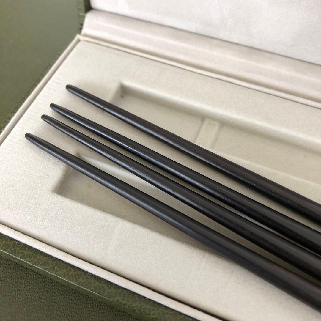 未使用　Christofle EBENE 箸　黒檀　クリストフル　エボニー