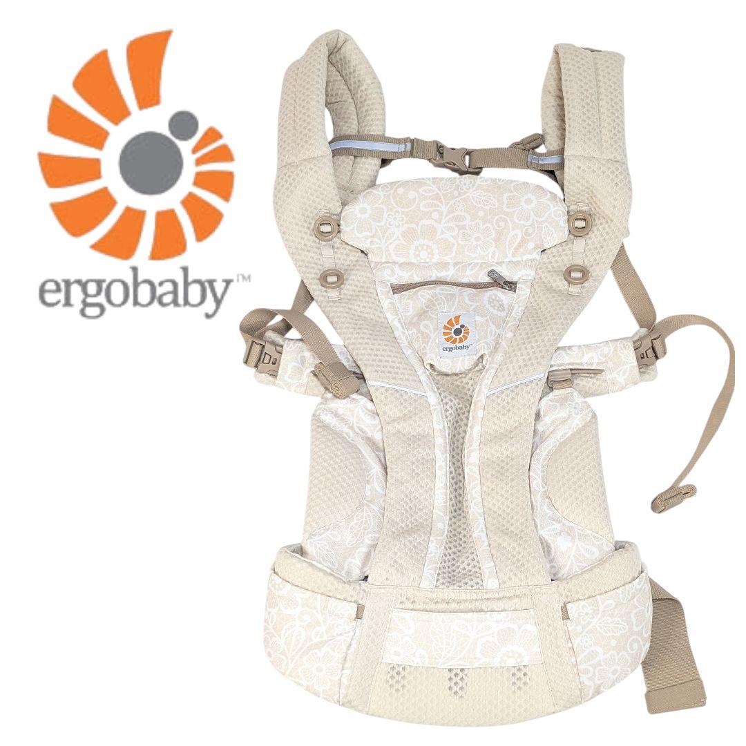 美品 ergobaby エルゴ オムニ ブリーズ クリームフラワーレース