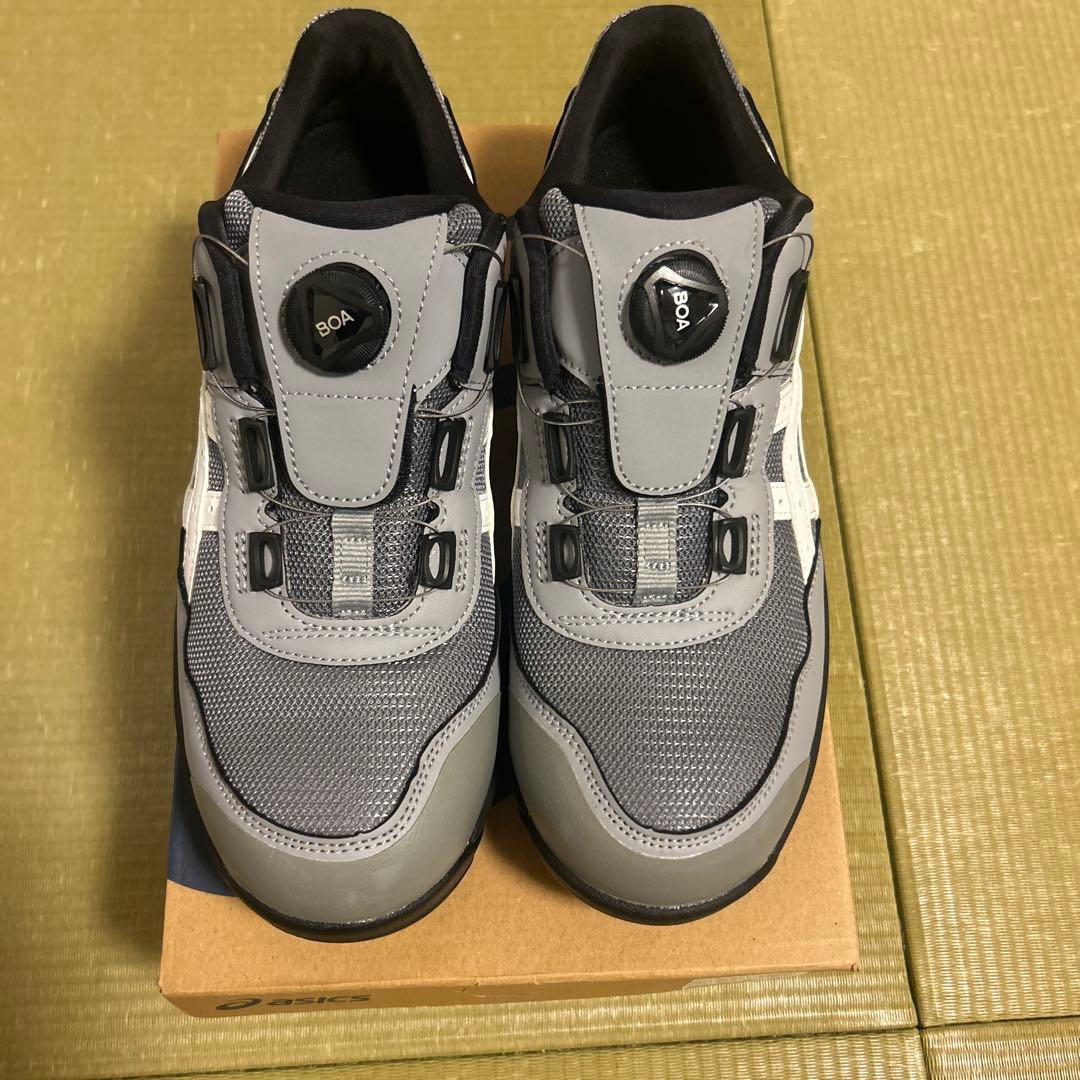 asics BOAシステム安全靴 グレー