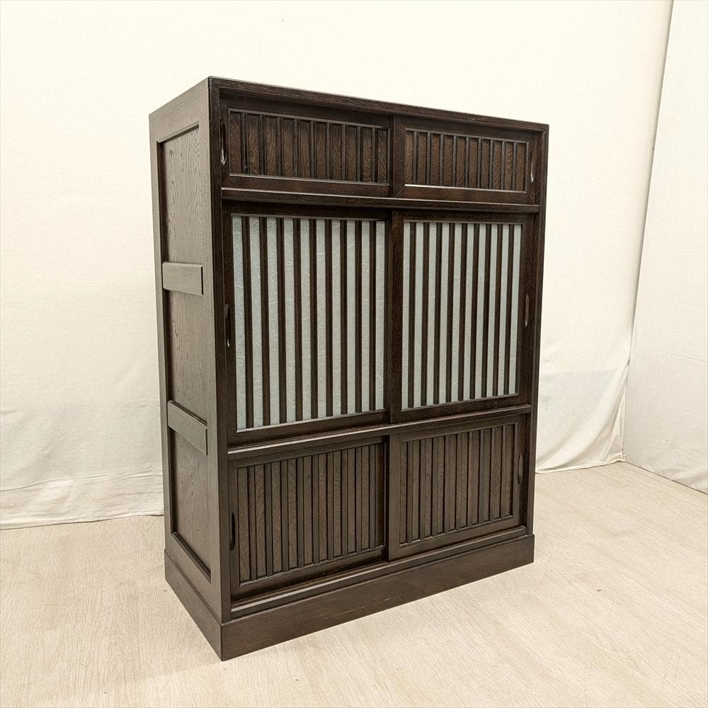 美品　民芸　引戸　水屋箪笥　食器棚　茶箪笥　茶棚　キャビネット　ダイニングボード