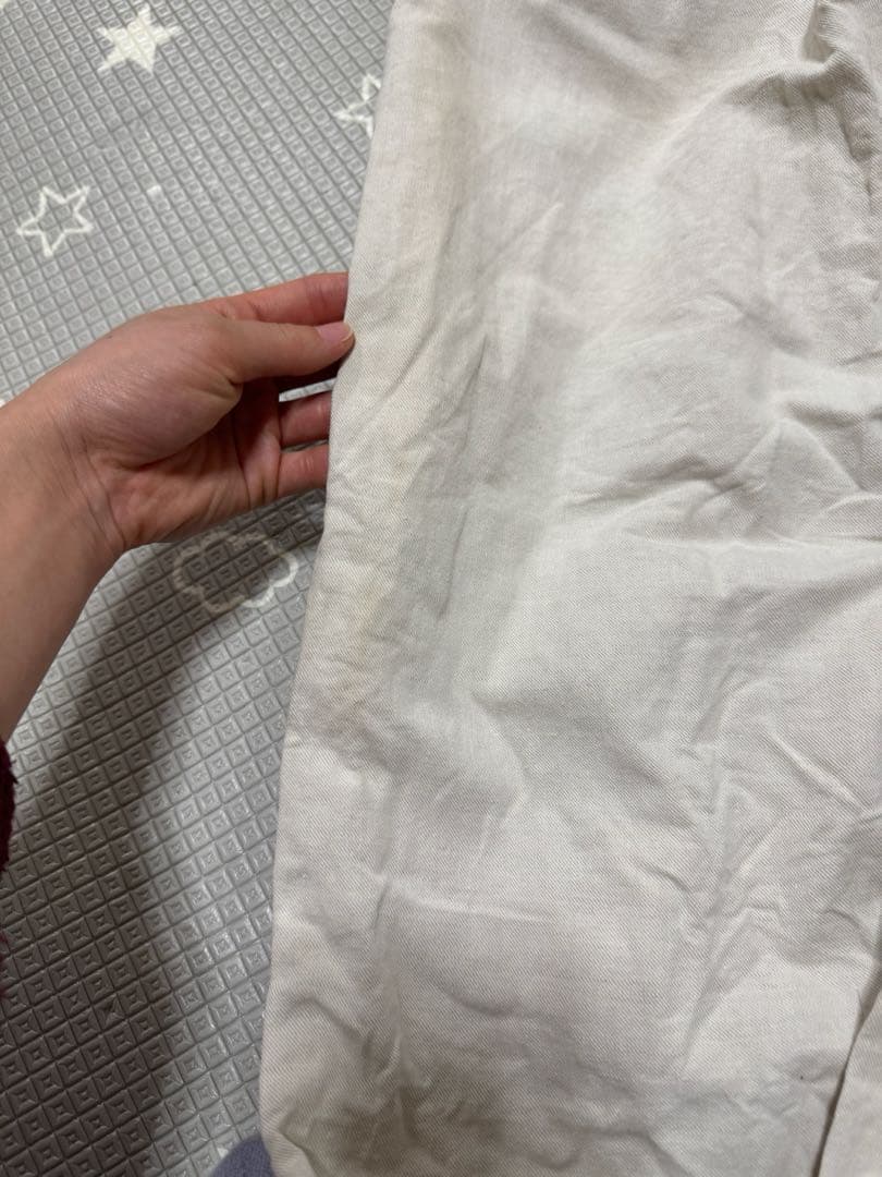 RRL パッチワークデザイン ワークパンツ 薄いベージュ