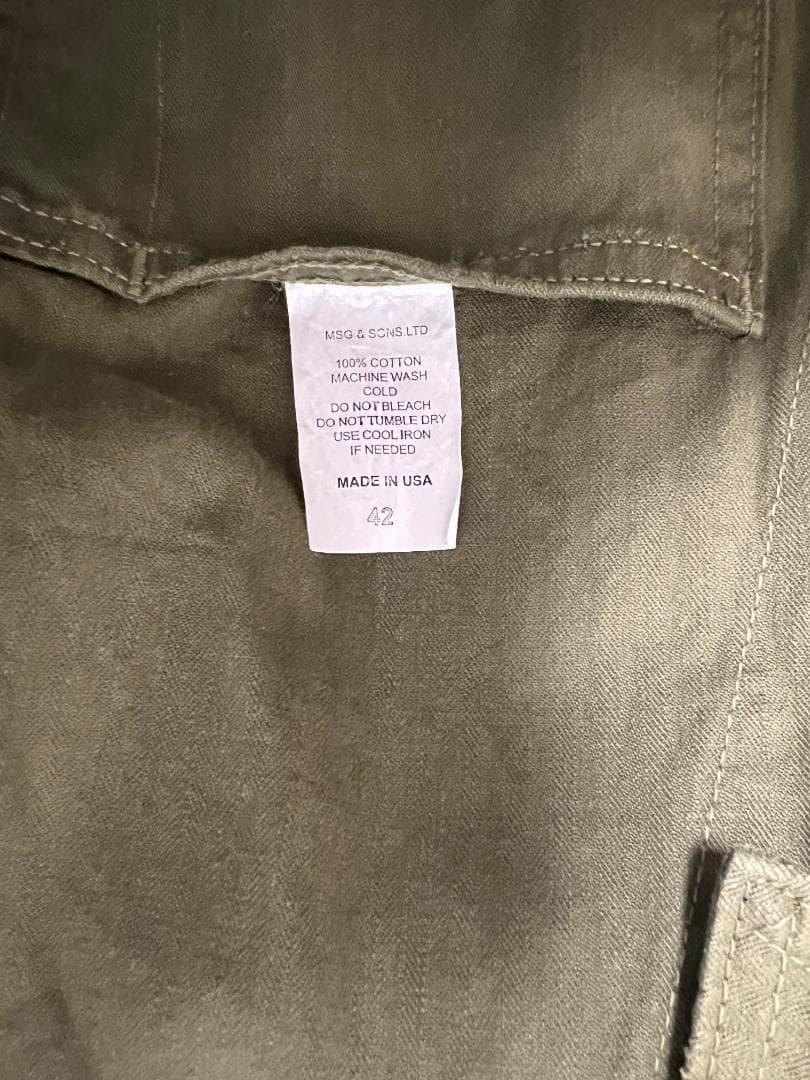 【kkmt】 MSG&SONS N-3 UTILITY JACKET 42