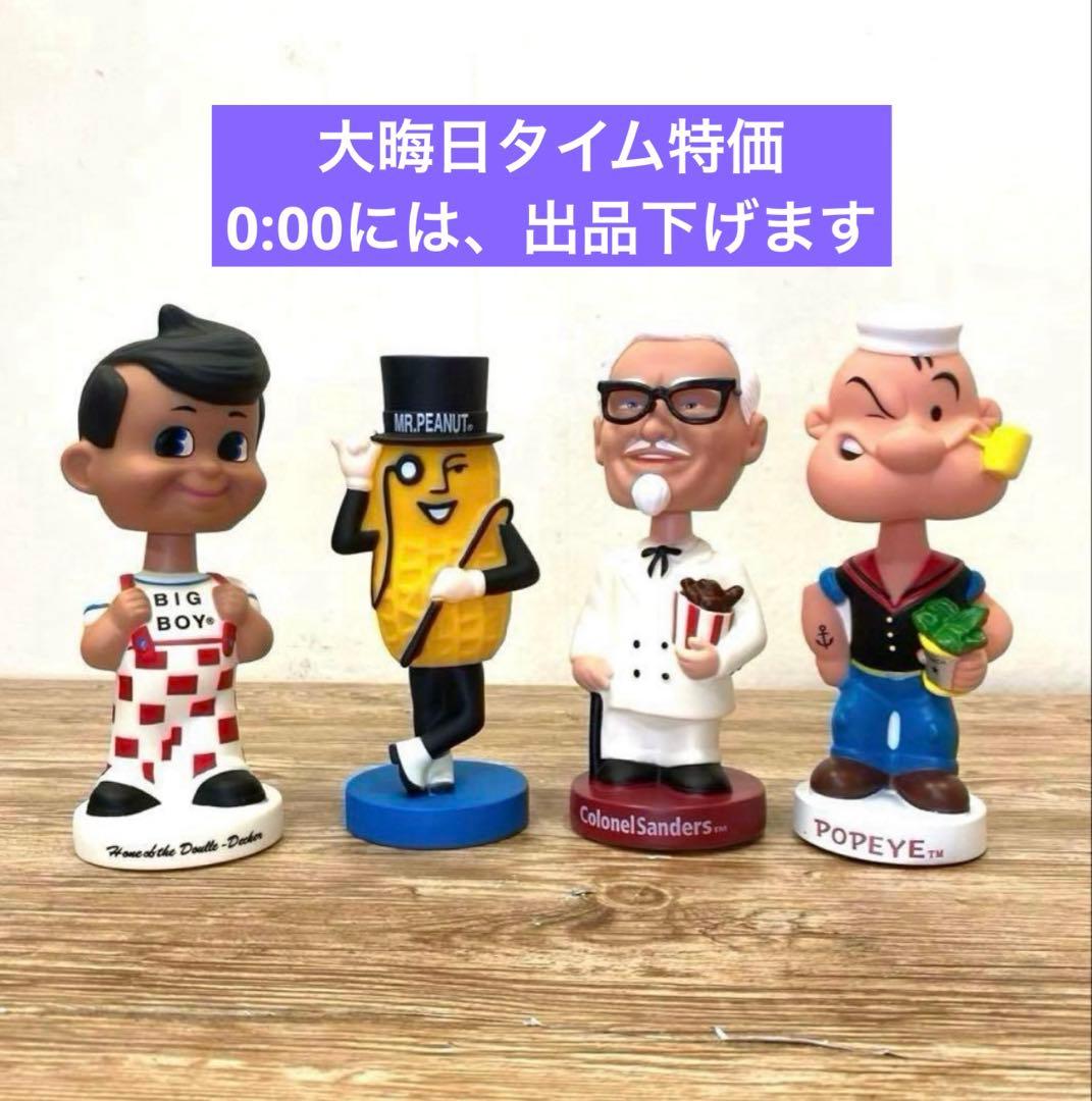 m*u様 (新品未使用品)アメリカンキャラ ボビングヘッド フィギュア4点SET