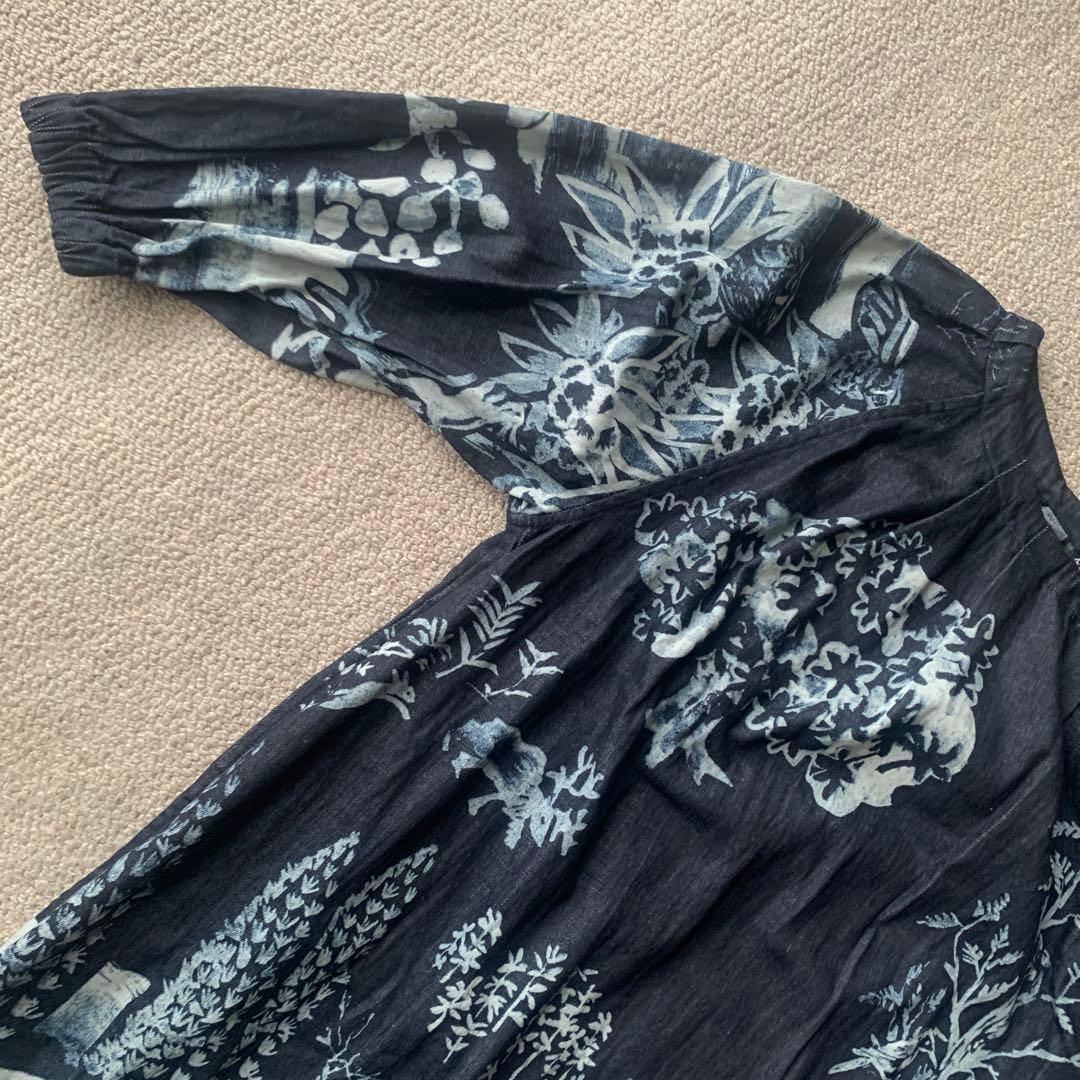 新品未使用　４５R インディゴ　ワンピース