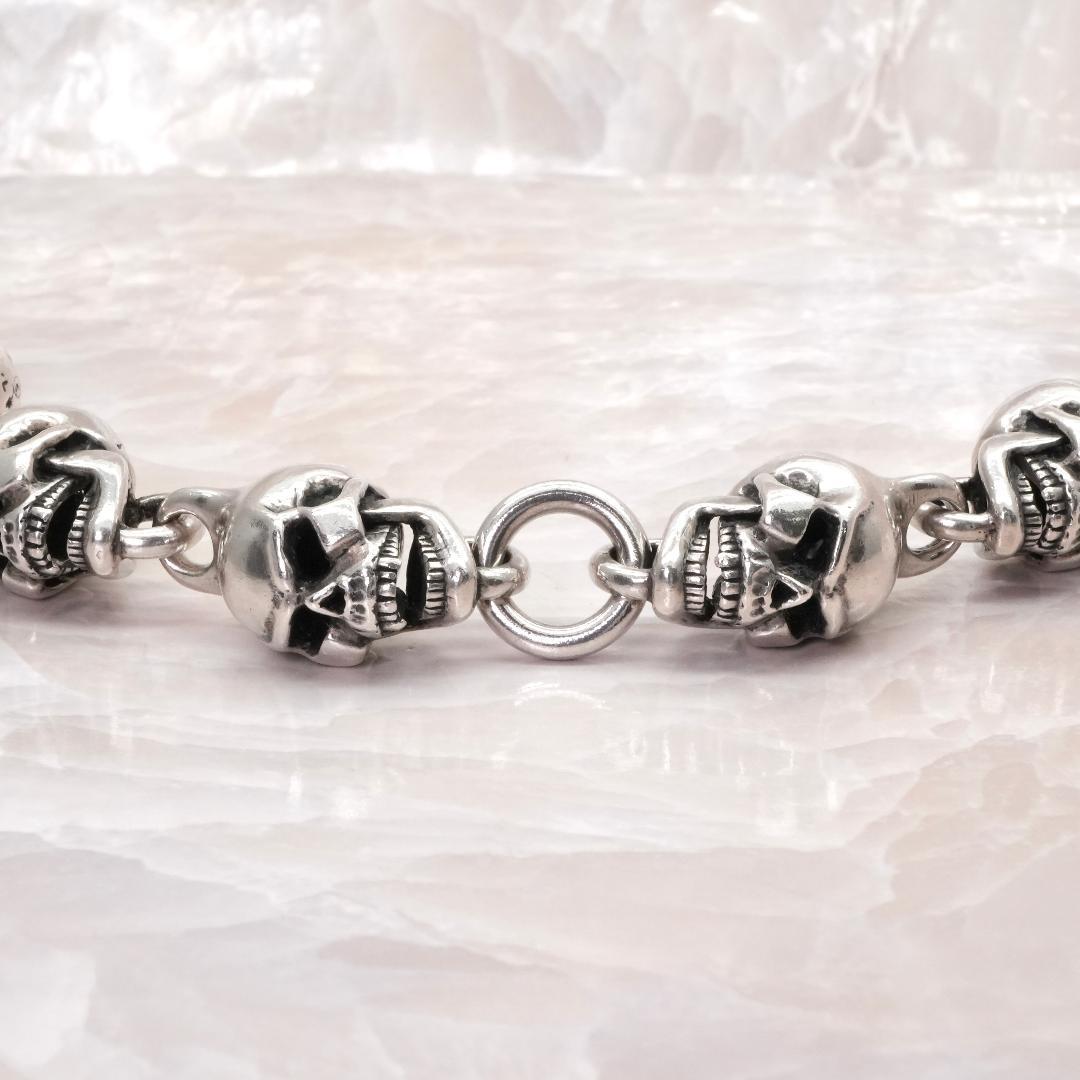 ☆レザーズアンドトレジャーズ☆　生前　希少　ウォレットチェーン　シルバースカル