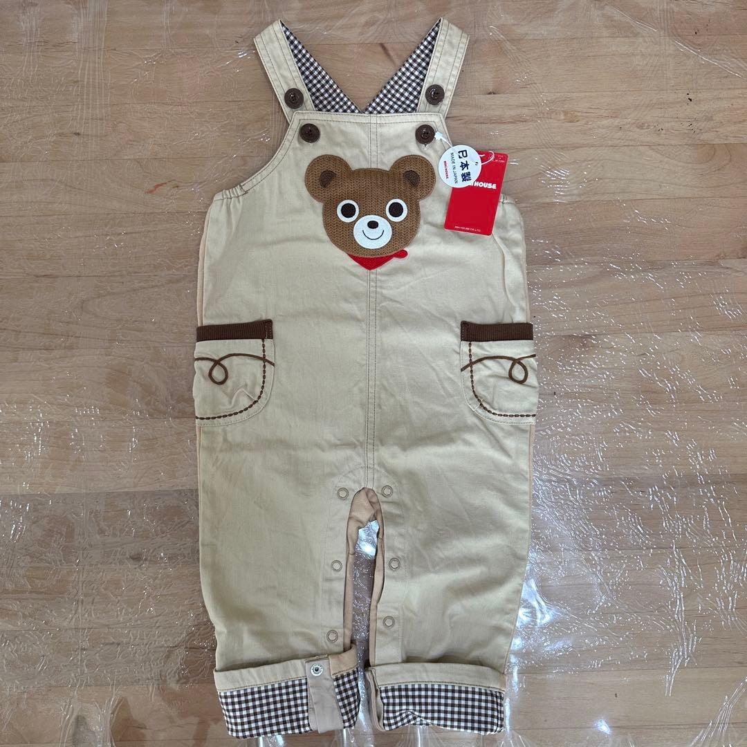 【新品】ミキハウス　オーバーオール90