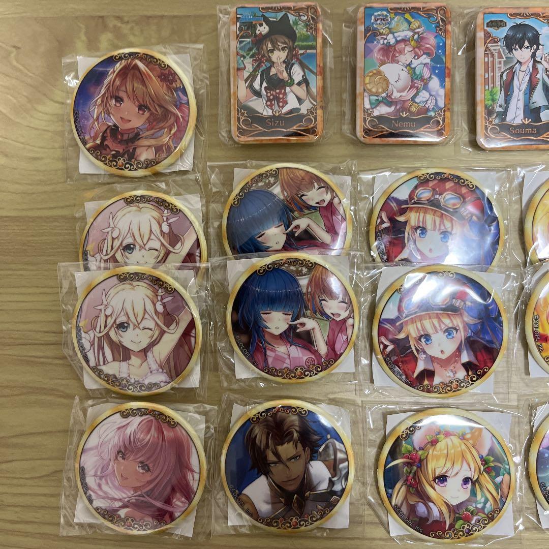 白猫プロジェクト　缶バッジ　ラバーストラップ　ラバスト　コロプラ