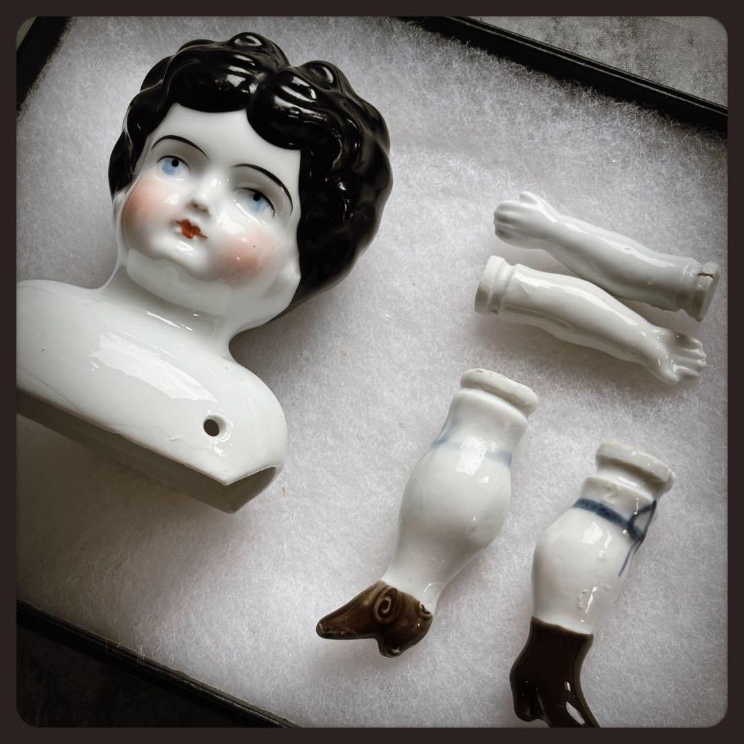 アンティーク チャイナヘッドドール　 ドールパーツセット ドイツ製