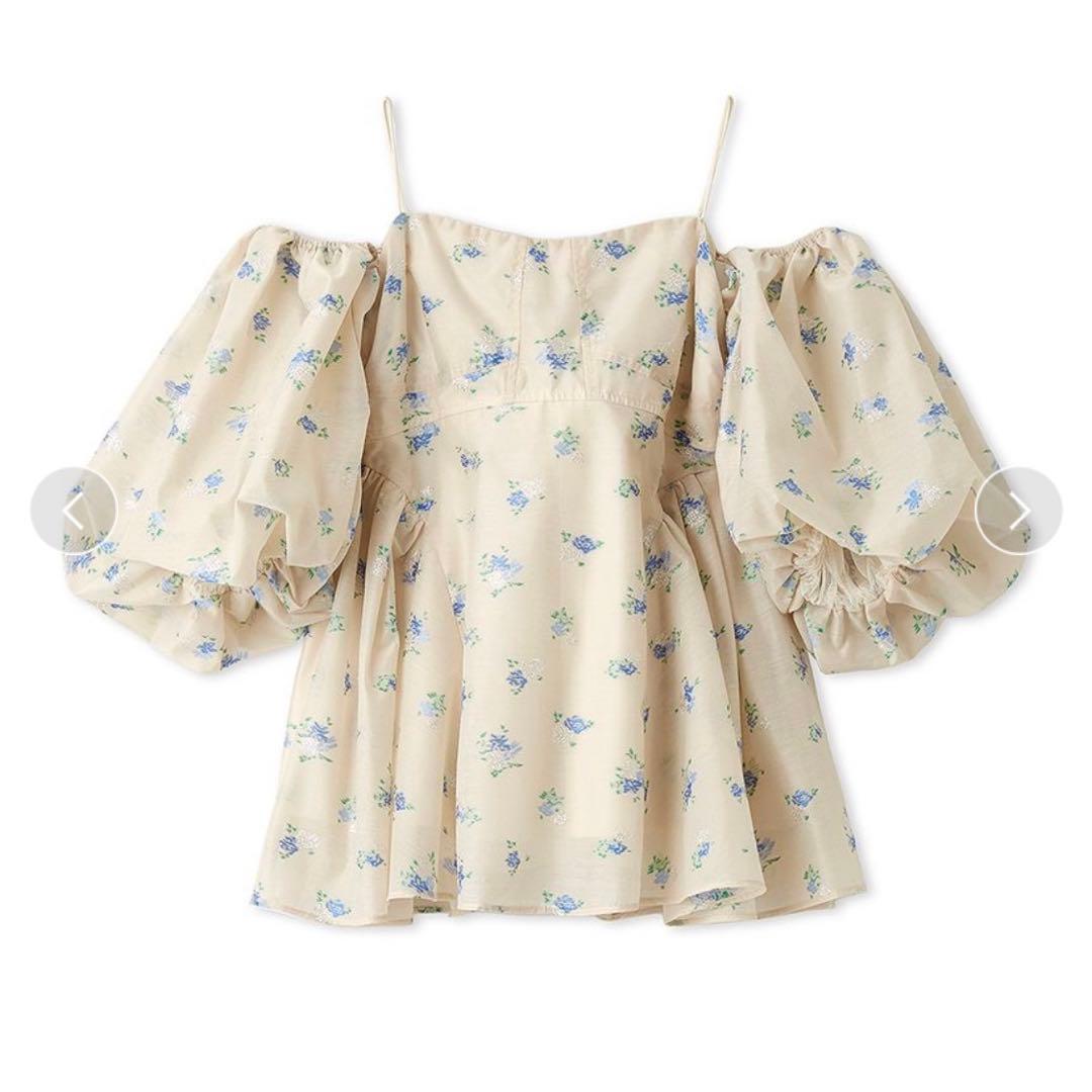 LILY BROWN リリーブラウン 3wayシアージャガードペプラムブラウス