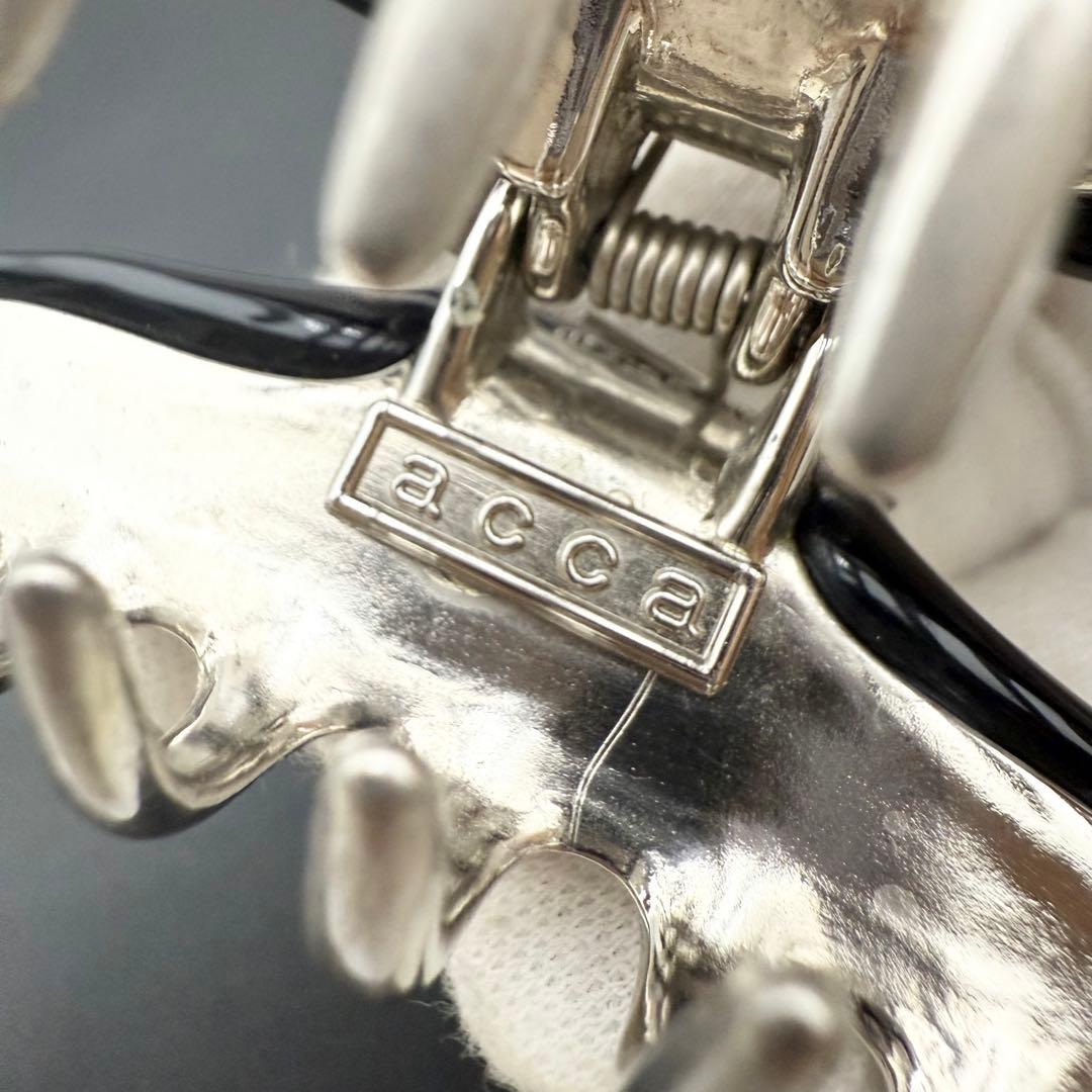 美品✨acca アッカ ヘアクリップ ニューコラーナ ビジュー ブラック 黒