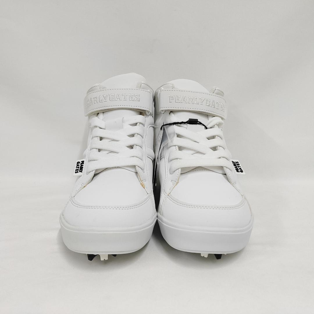 ○★新品 未使用 パーリーゲイツ ミドルカット ゴルフシューズ ホワイト22.5