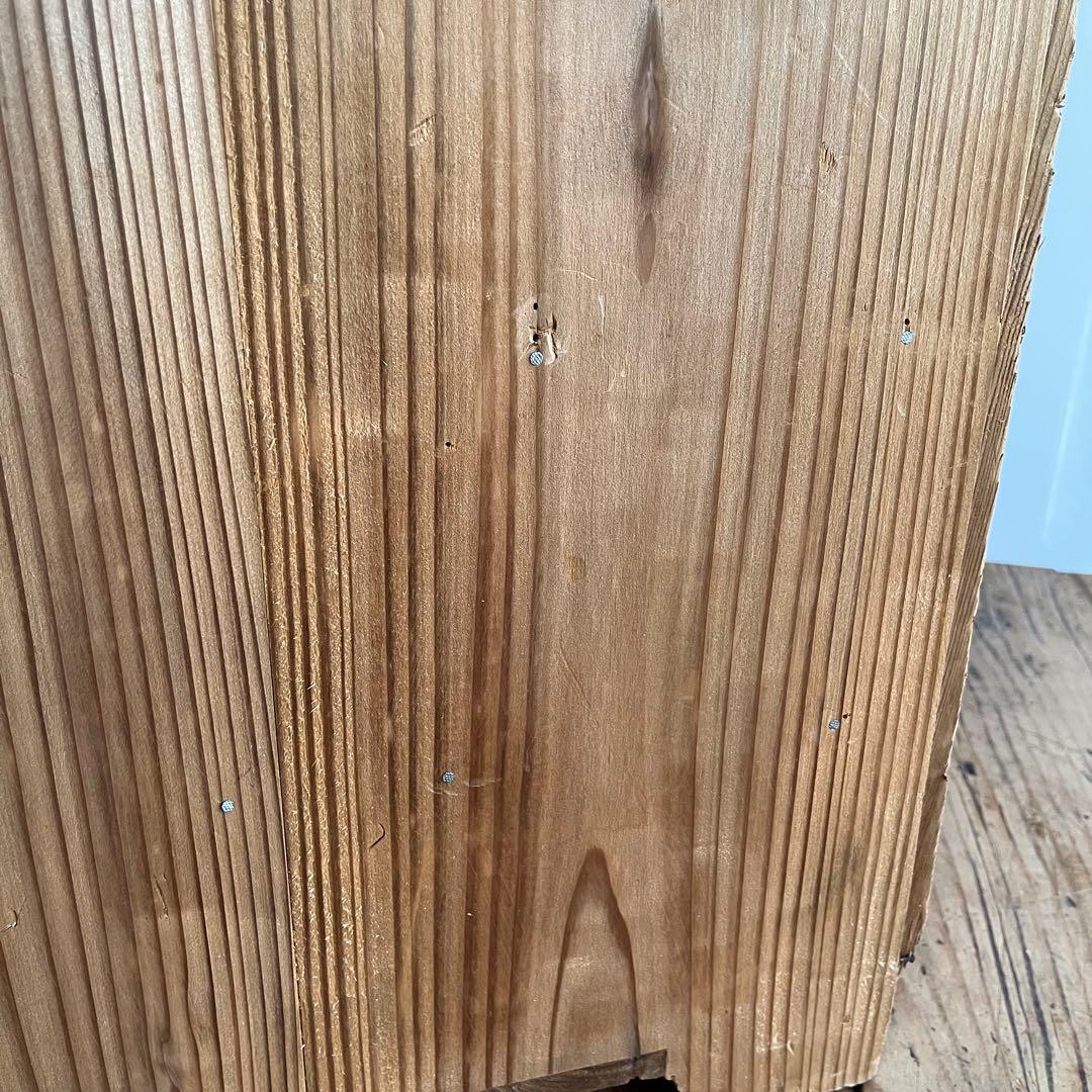 アンティーク 仕切り棚 チェスト 食器棚 書類棚 無垢材 無塗装 z849