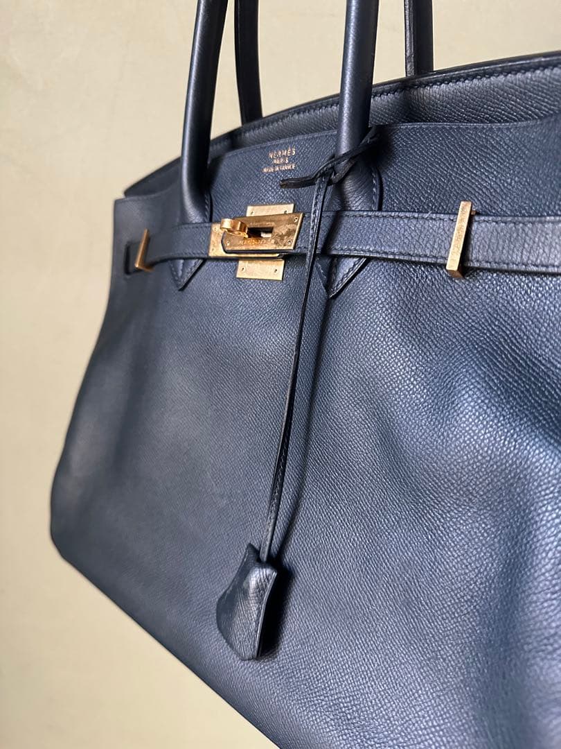 エルメス　バーキン35 ネイビー　ゴールド金具