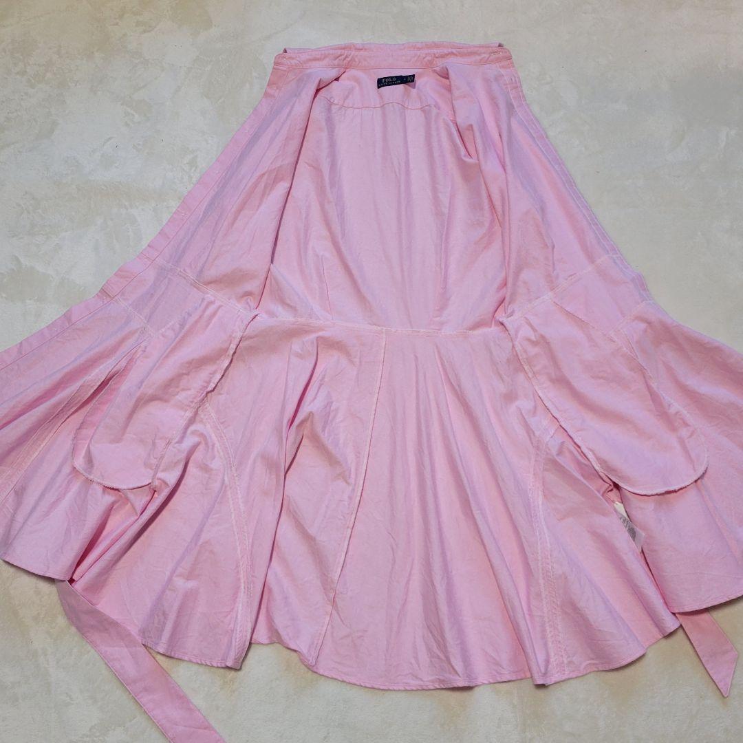 大きなサイズ✨ポロラルフローレン　ベルデットコットンワンピース　ベルト　ポニー