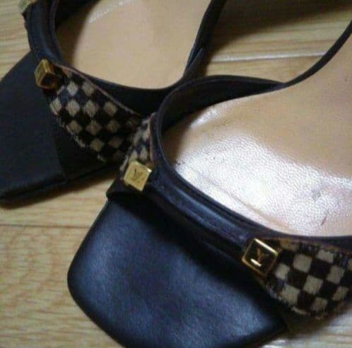 2503　ルイヴィトン　ミュール　ハラコ　23.5　極美品