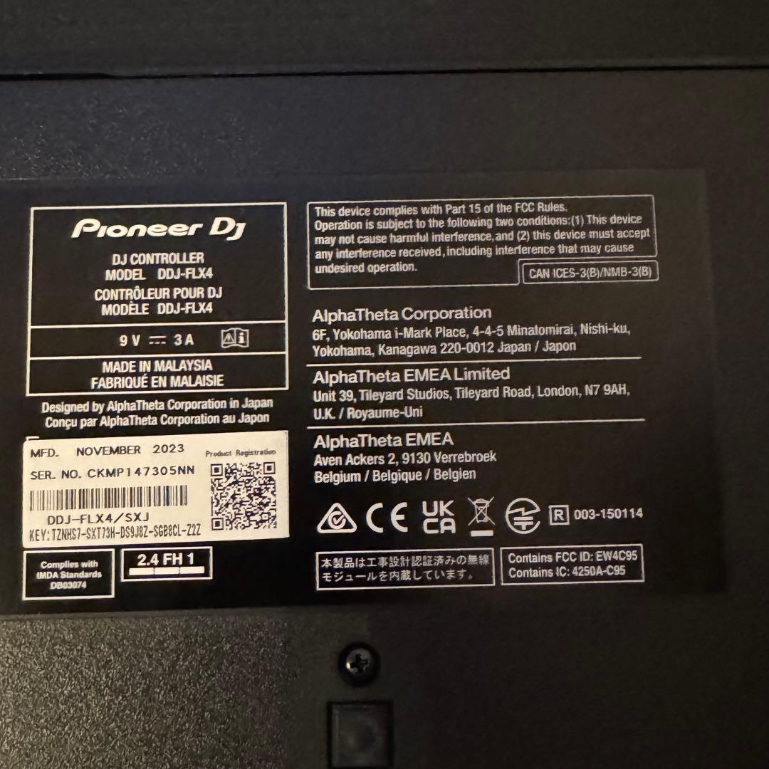 【美品】Pioneer DDJ-FLX4 DJコントローラー