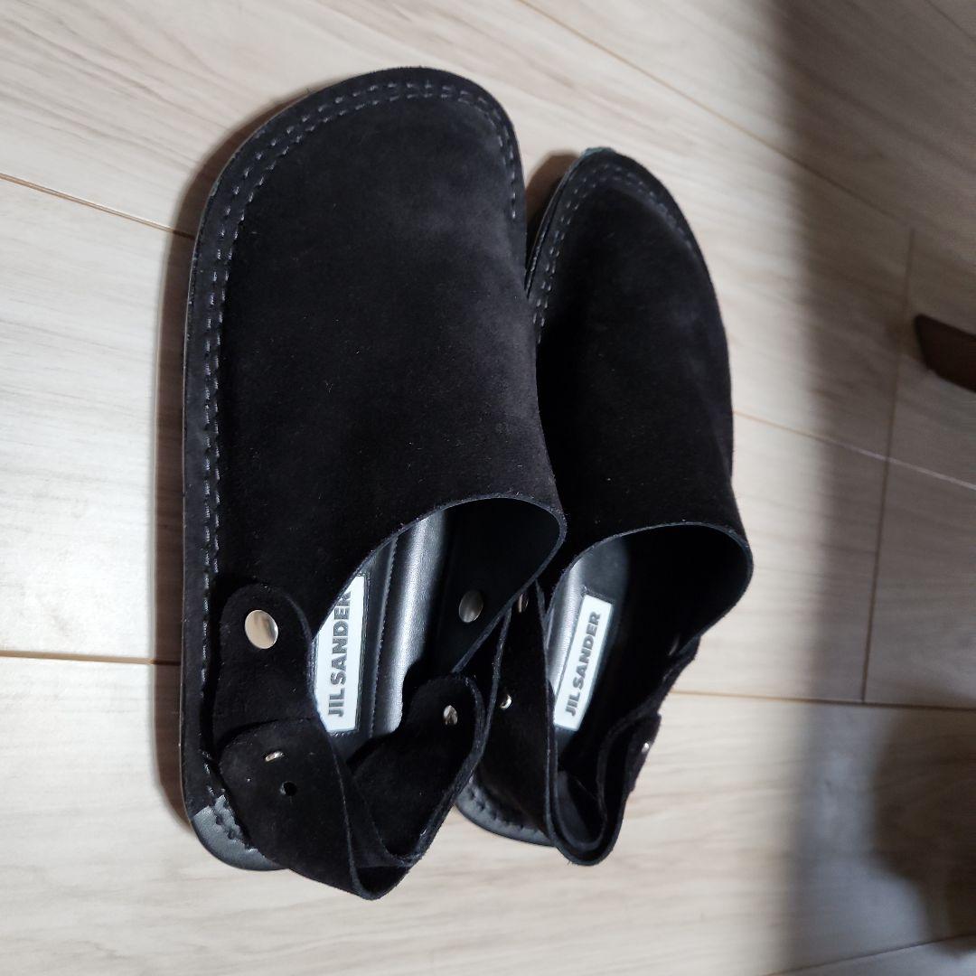 JIL SANDER ブラック サボ・クロッグサンダル　41
