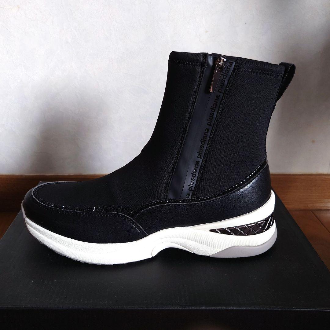 【プラスダイアナ】オールウェザーシューズ Lサイズ 黒