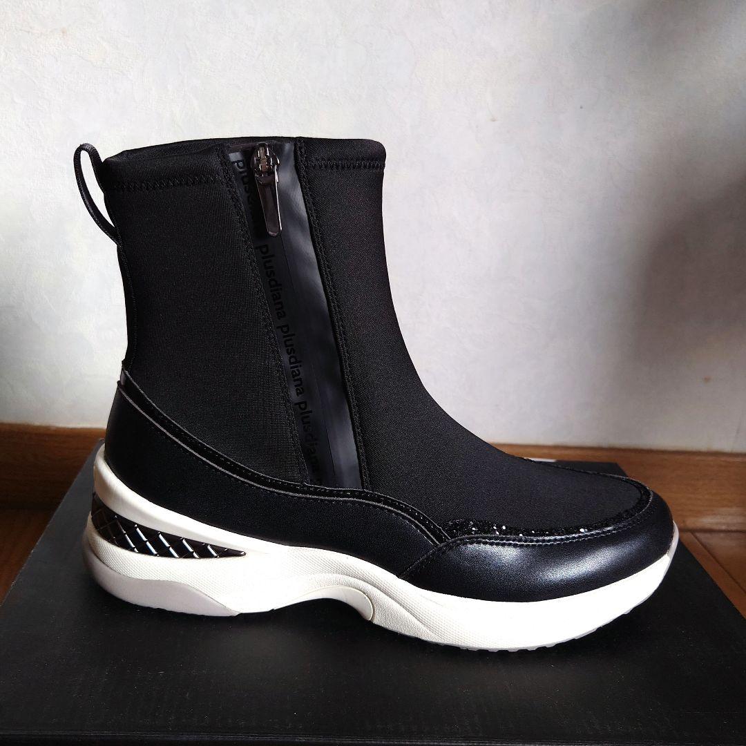 【プラスダイアナ】オールウェザーシューズ Lサイズ 黒