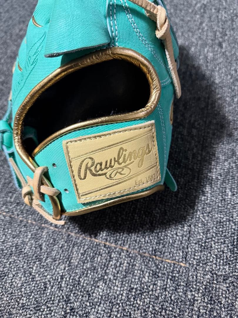 【極美品】Rawlings 投手用 右投 軟式 グリーン ミント 野球