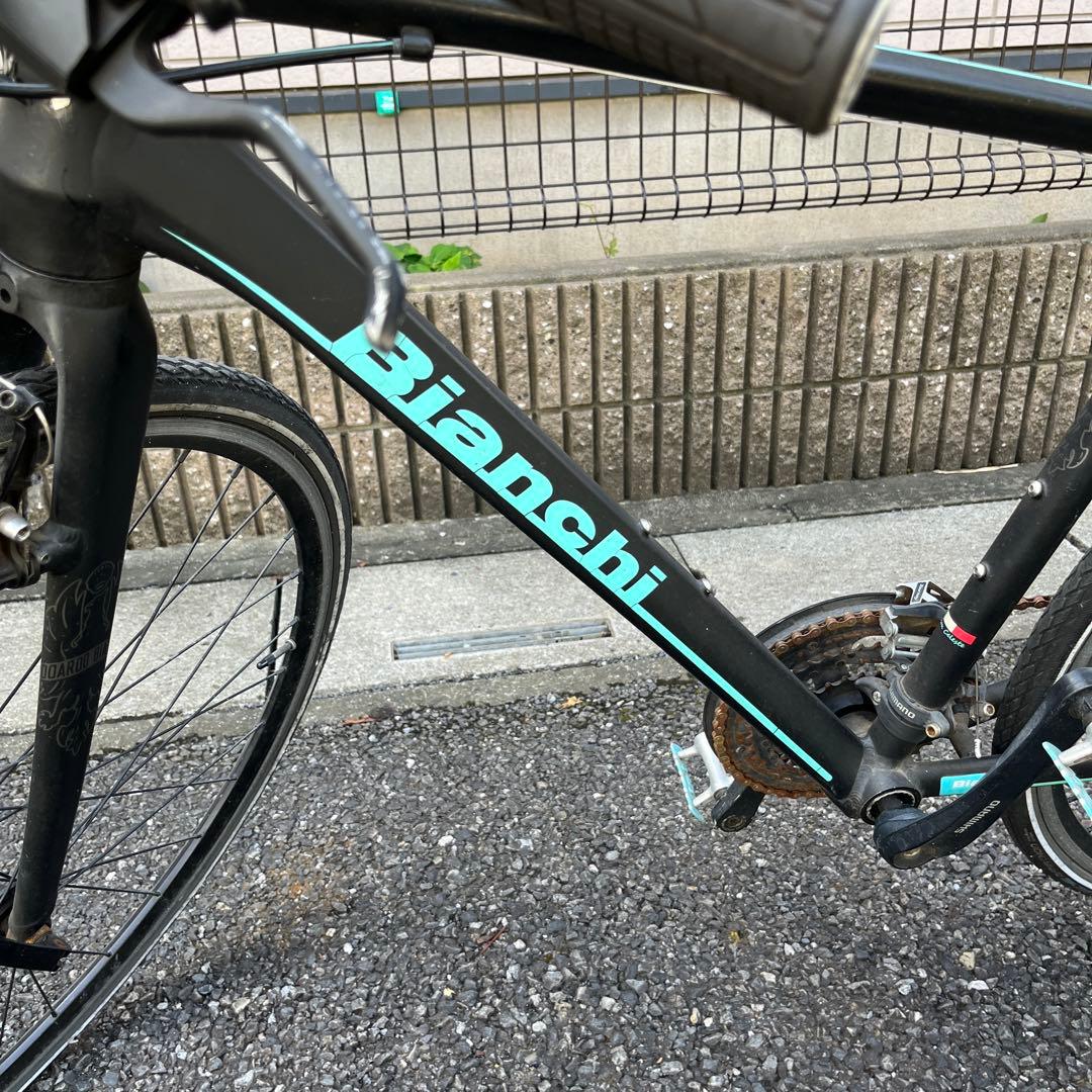 Bianchi ROMA クロスバイク ブラック/ターコイズ