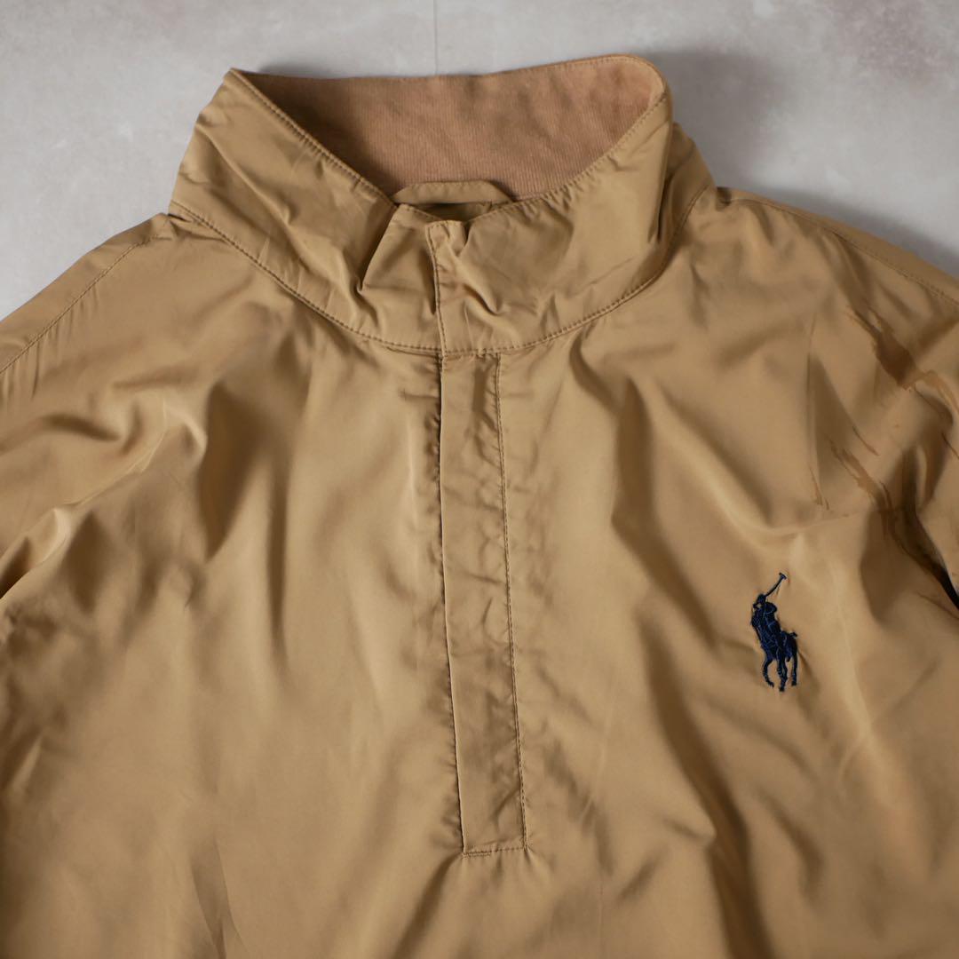 90s POLO GOLFポロゴルフXLハーフジップラルフローレンベージュ