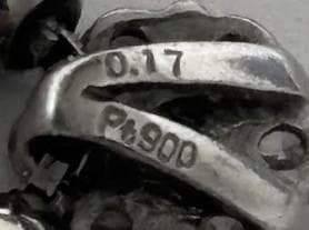 PT900ダイヤモンドネックレス0.17ct 新品仕上げ済 美品アジャスター付き