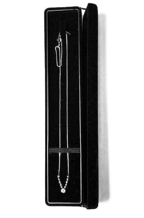 PT900ダイヤモンドネックレス0.17ct 新品仕上げ済 美品アジャスター付き