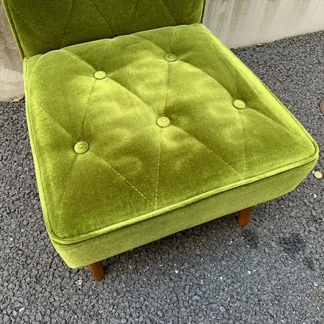 カリモク60 カフェチェア モケットグリーン