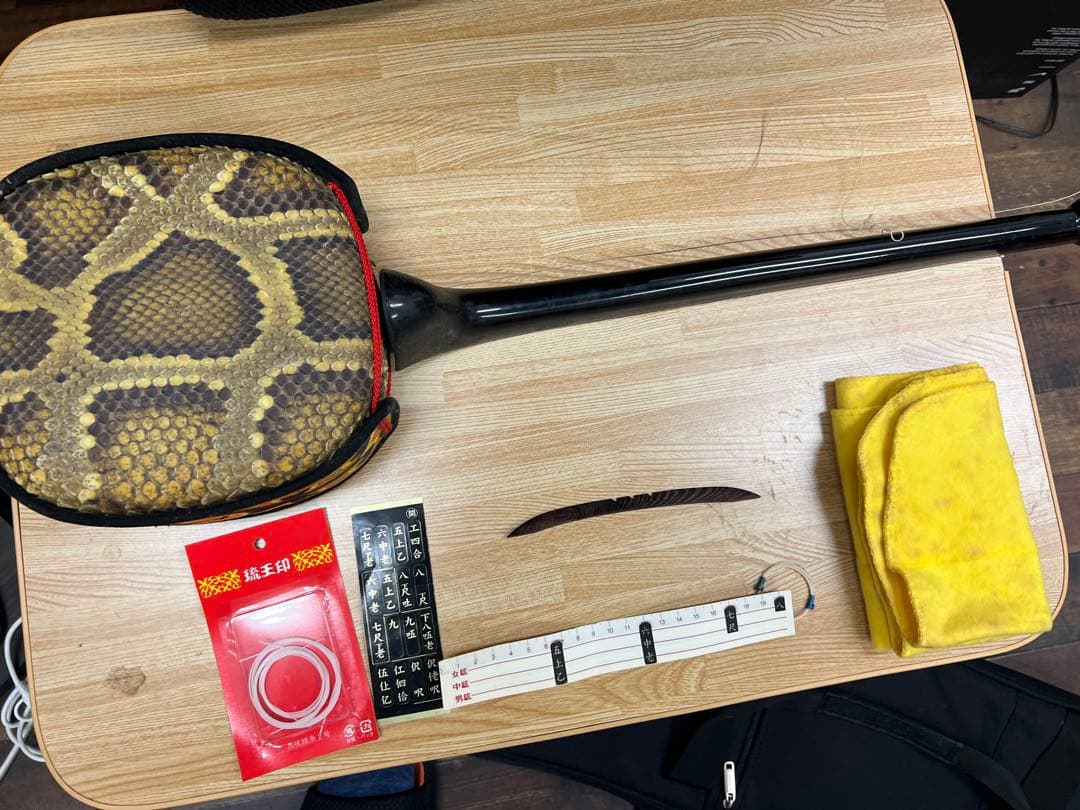 沖縄三線 沖縄三味線 三味線 蛇皮張り ヘビ皮 ケース付属