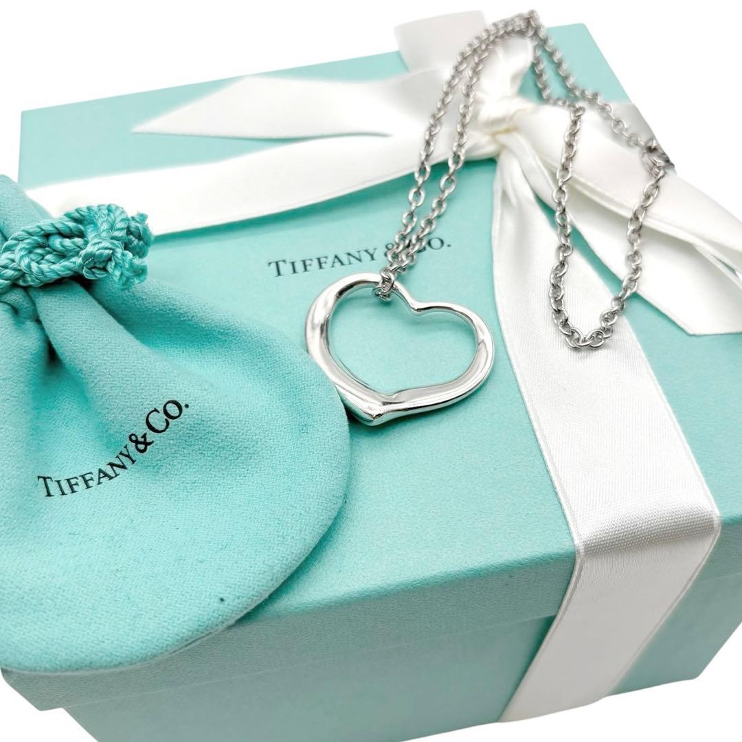 美品◎ 特大サイズ◎ ティファニー オープンハート XL ネックレス シルバー