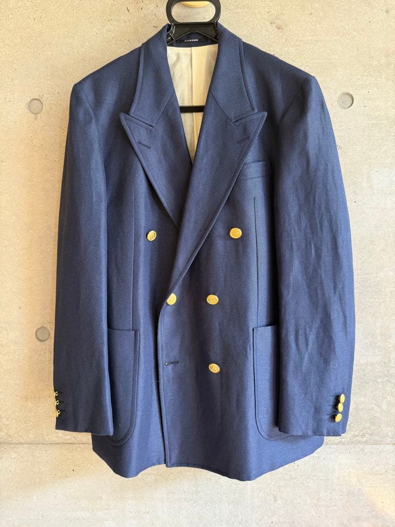 【新品】J.PRESS ORIGINALS リネン混ダブルジャケット 紺ブレザー