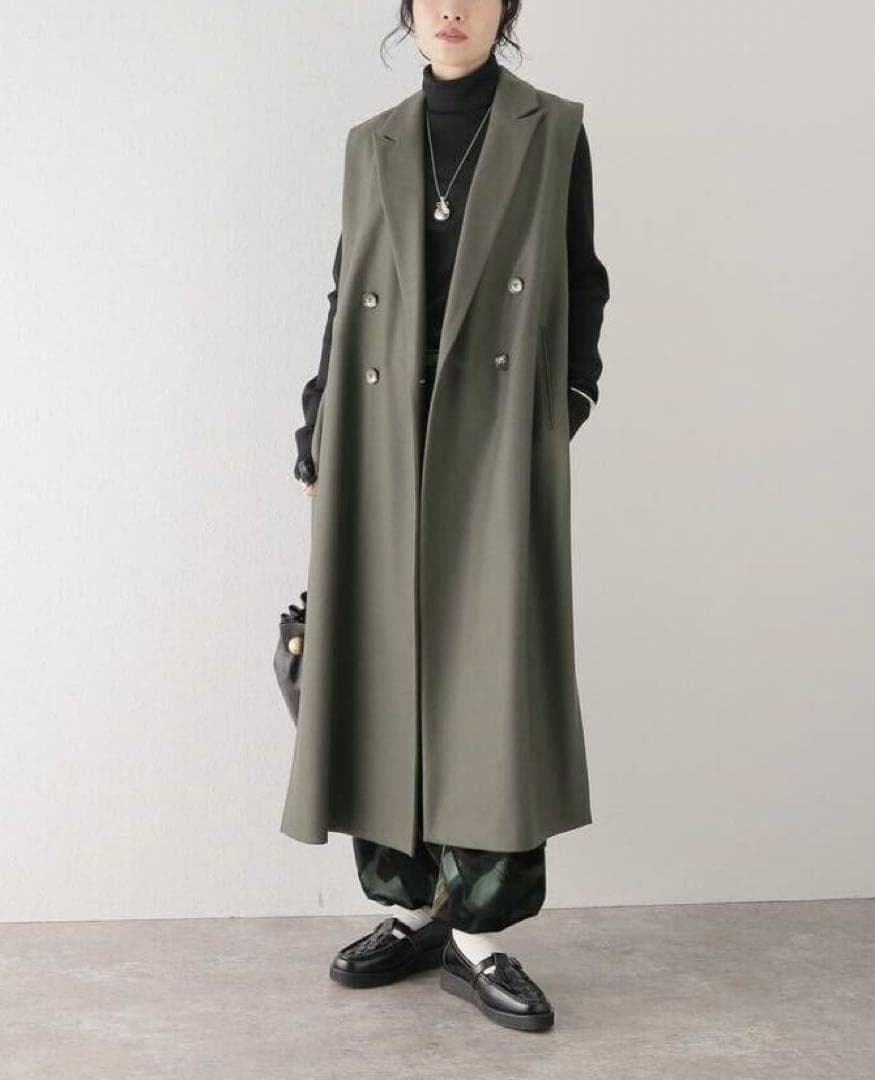 SACRA 59,300円　22A/W ライトメルトン ロングジレ