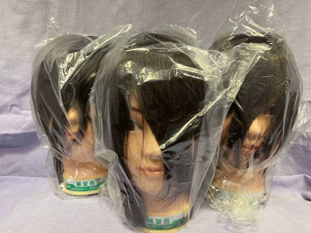 美容師実技試験対応　練習用　ウィッグ3点
