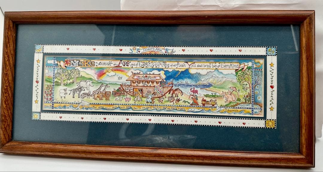 木製刑務所型バードハウス　ノアの方舟額　ANGELのカントリードール3点セット