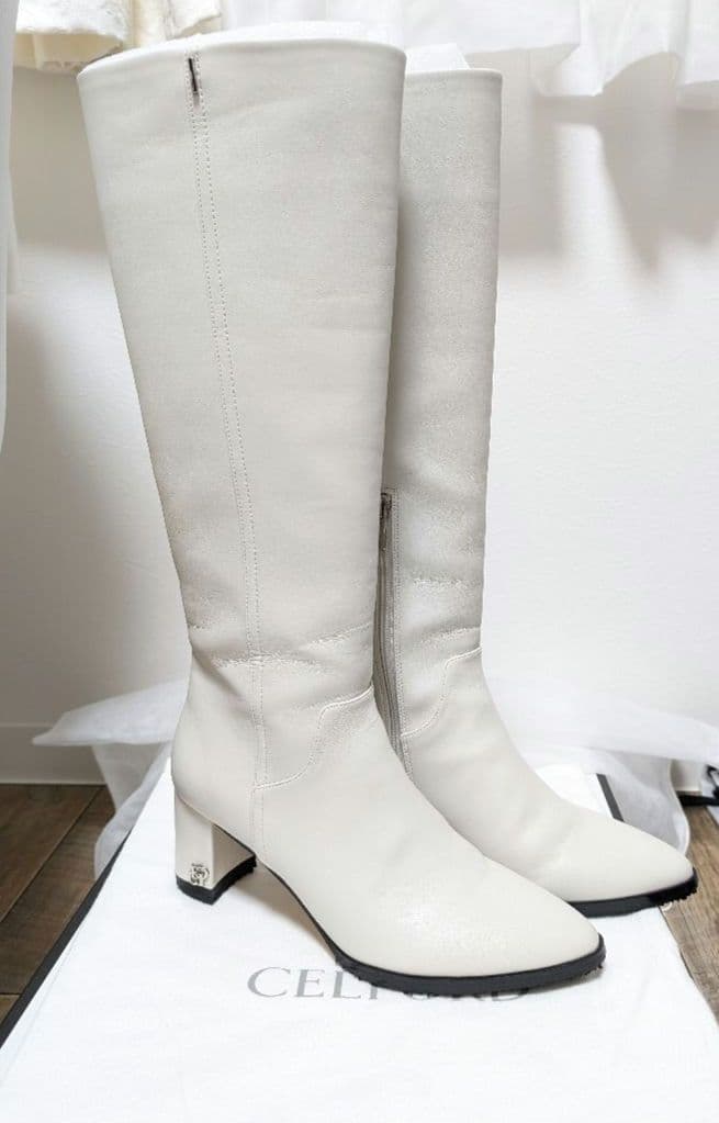 CELFORD アイボリー ロングブーツ 37