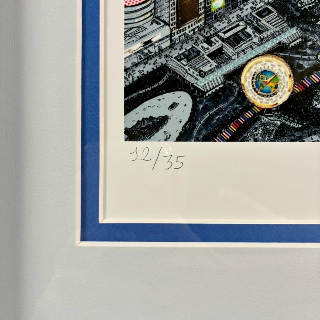 美品 ヨハン・ペラトーネル「ラグジュアリー・ニューヨーク」ジクレー 直筆サイン入