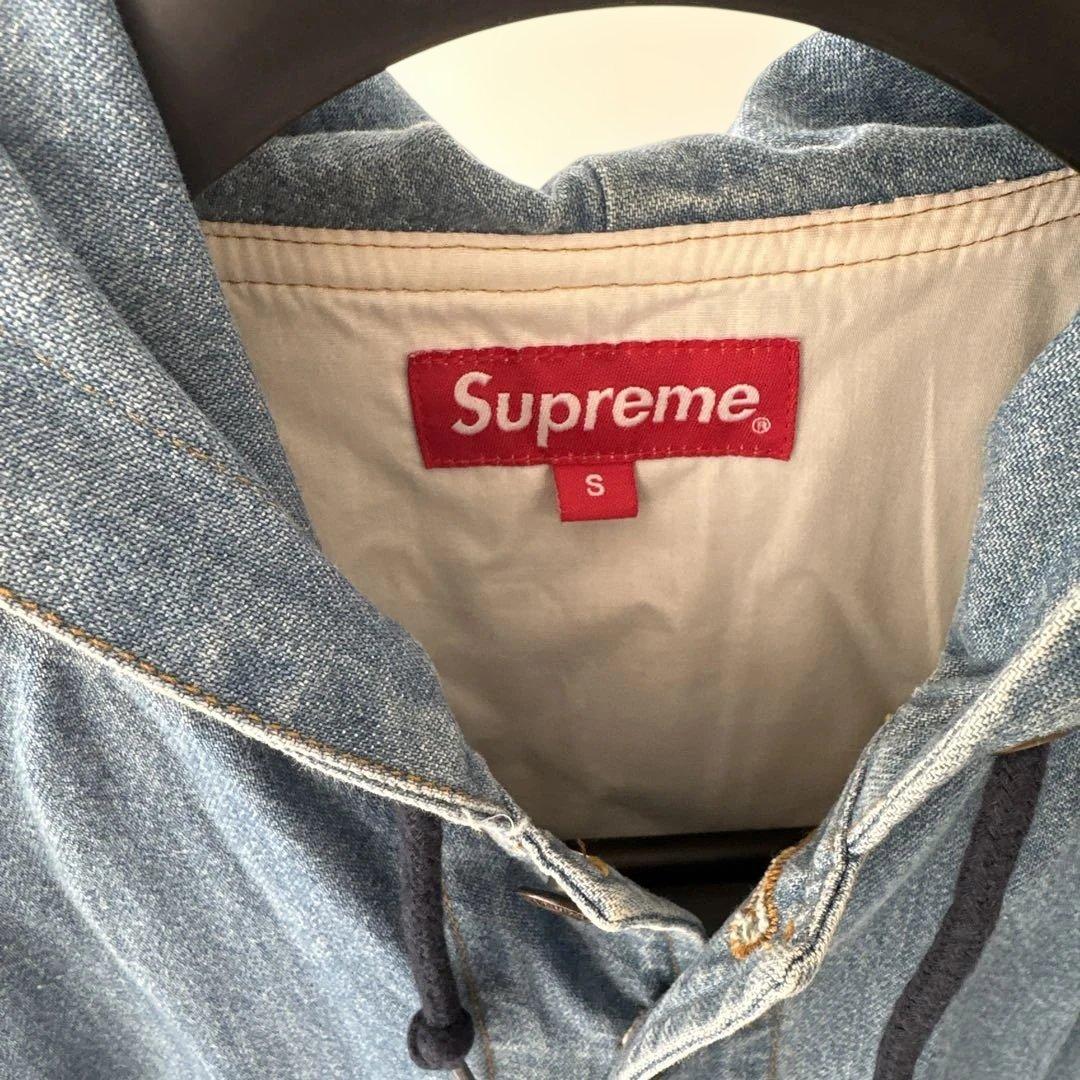 Supreme フード付きデニムジャケット S