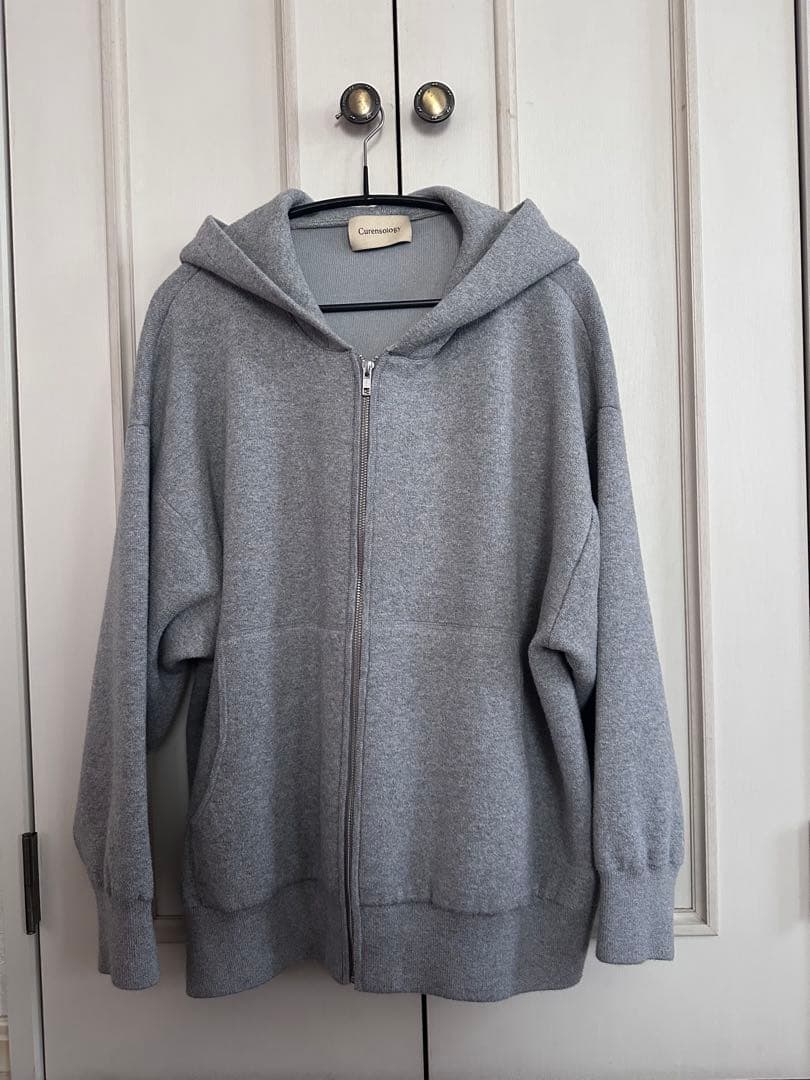 Currentsology カレンソロジー ダブルフェイスニットフーディブルゾン