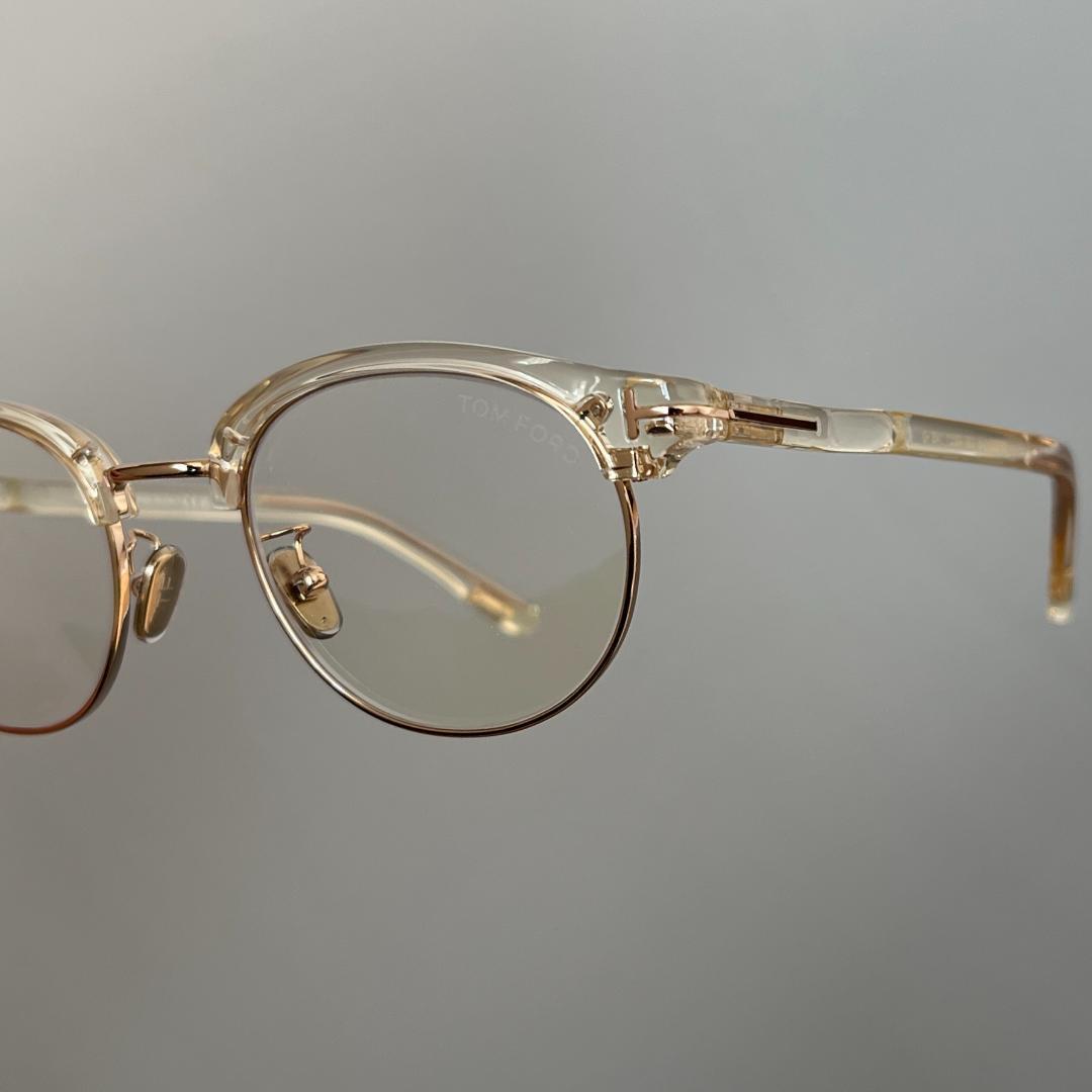 トムフォード メガネ アジアンフィット クリア イエロー ゴールド 黄色 金