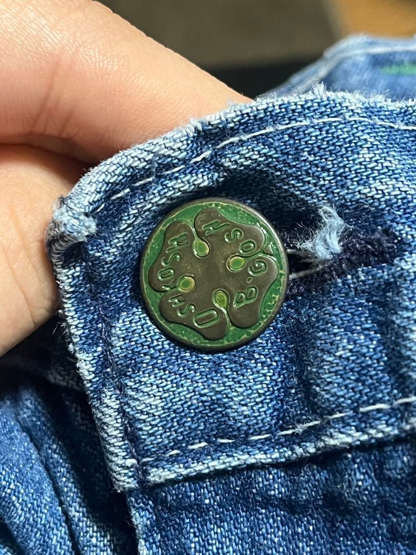 1970s Oshkosh デニムペインターパンツ ヴィンテージ フェード ボロ