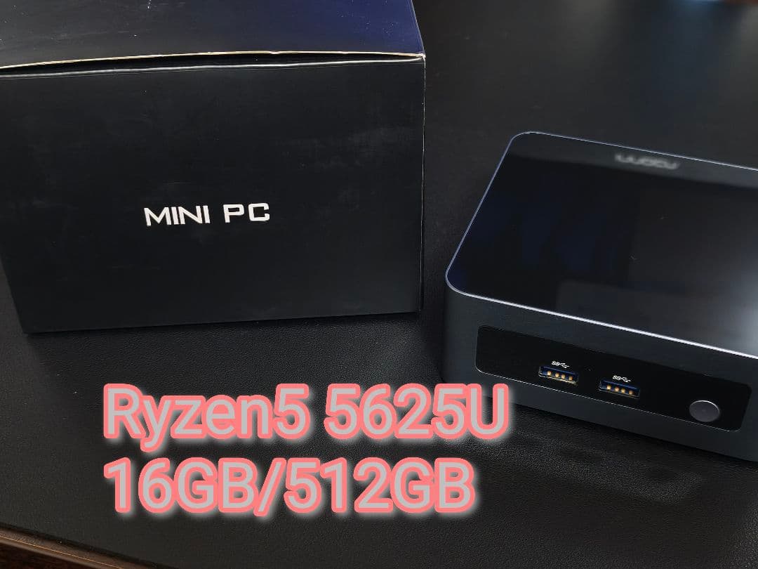 美品 ミニPC Ryzen5 5625U RAM16GB SSD512GB