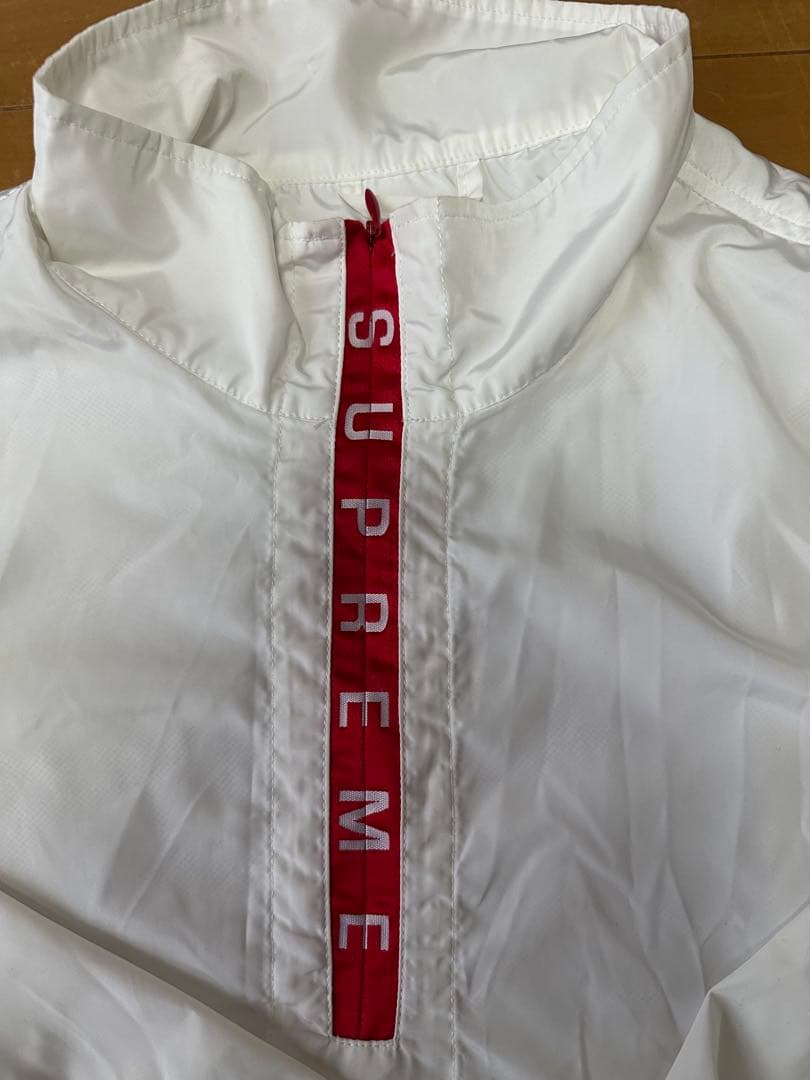 Supreme ハーフジップナイロンジャケット XL ホワイト