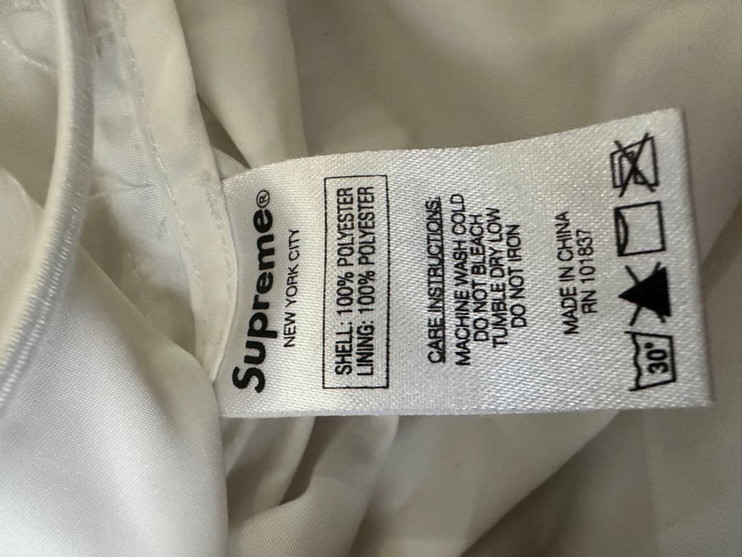 Supreme ハーフジップナイロンジャケット XL ホワイト